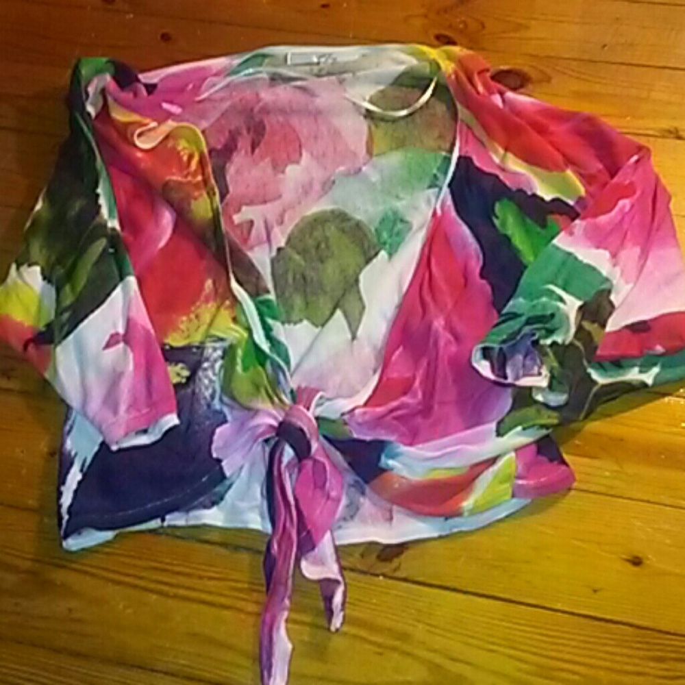 💯 Body Art Abstract Floral Cardi🌼